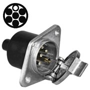 TOMADA ELÉCTRICA 7P METÁLICA TIPO S